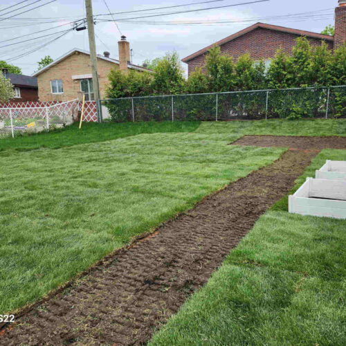 Pose de tourbe Rive-Nord