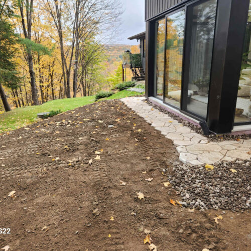 Terrassement installation tourbe